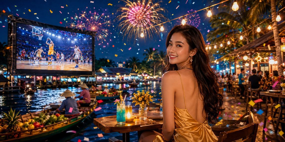 Người dùng Cần Thơ xem kèo bóng rổ và đặt cược trên điện thoại tại quán cà phê buổi sáng